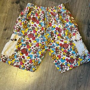 Vintage Mushroom  Patterned Mens  Cargo Shorts